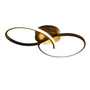 Plafonnier LED Salon Moderne Noir 12w Intérieur 3000k LED Blanc Chaud