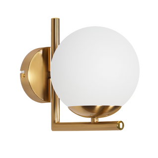 Applique Murale D'intérieur Moderne Dorée Abat-jour En Verre E27 Chambre Couloir