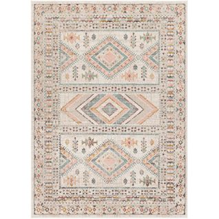 Tapis Scandinave Bohème Multicolore/rose 200x275 Cm Evelyn