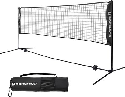 5m Filet De Badminton, Pliable, Facile À Monter, Hauteur Réglable Noir