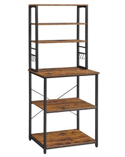 Étagère De Cuisine, Étagère Pour Machine à Café,pour Four à Micro-ondes,40 X 60 X 167 Cm, Marron