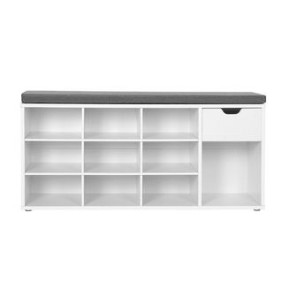 Banc De Rangement Chaussures 10 Niches L104 X H48 Cm