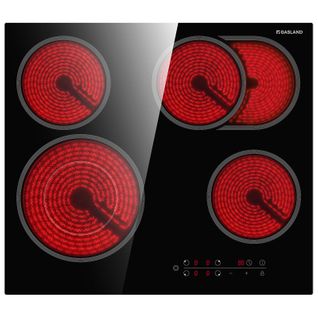 Table De Cuisson Vitrocéramique Ch604bf Encastrable 4 Foyers, Plaque De Cuisson 60cm 6600w