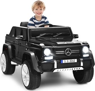 Mercedes Benz Voiture Électrique 12v Pour Enfants 3-8 Ans, Avec Télécommande 2.4g Noir