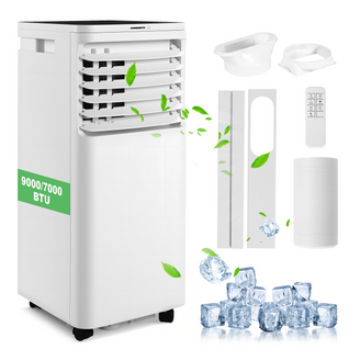 Climatiseur Mobile 3-en-1 7000 Btu Refroidissement Déshumidification Télécommande Pour Appartements