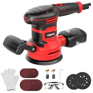 Ponceuse Excentrique Filaire 450w, 13000rpm, D.125mm et D.150mm, 6 Vitesses