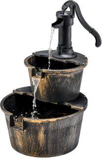 Fontaine En Cascade Extérieure à 2 Étages Avec Pompe Réglable, Puit Décoration