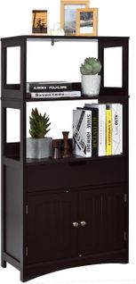 Meuble De Rangement Avec Tiroir Et Etagère, Pour Cuisine, Salon, 32,5 X 60 X 122 Cm, Blanc (noir)