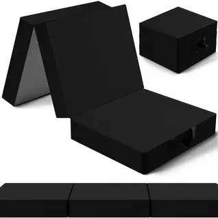 Chauffeuse, Matelas Pliable 90x200x15 Cm - Antidérapant, Housse Lavable