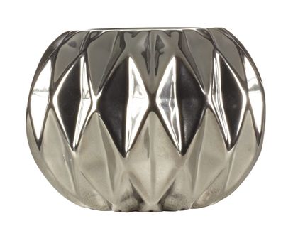 Photophore H. 6,5 cm ORIGAMI Silver