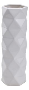 Vase H. 30 cm FACETTES Blanc