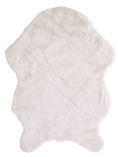 Tapis 60x90 cm FUNNY Imitation fourrure blanc