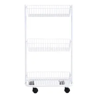 Desserte 3 paniers FILOU Blanc vue de face