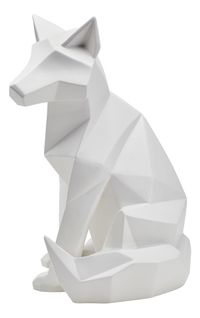 Statue origami H51 cm RENARD Blanc