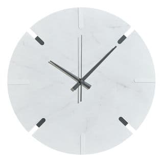Horloge effet marbre Ø 35 cm URIAH Blanc