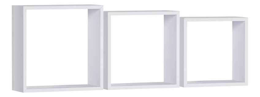 Etagère carré set de 3 MELIE Blanc