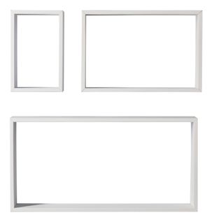 Etagère rectangle set de 3 MELIE Blanc