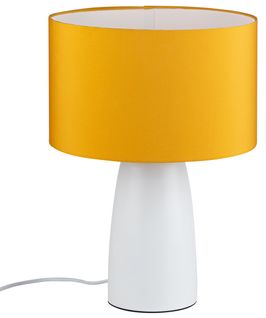 Lampe à poser H. 41 cm TOMASO Blanche et jaune