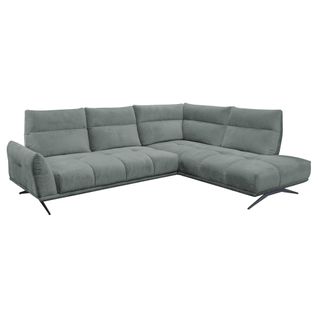 Canapé d'angle droit GIOVANNI tissu aqua