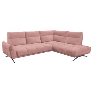 Canapé d'angle droit GIOVANNI tissu rose