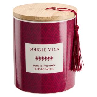 Bougie H. 12 cm VICA Rouge
