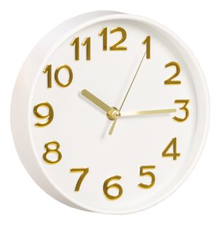 Horloge Ø 20 cm DANNA Blanc et doré