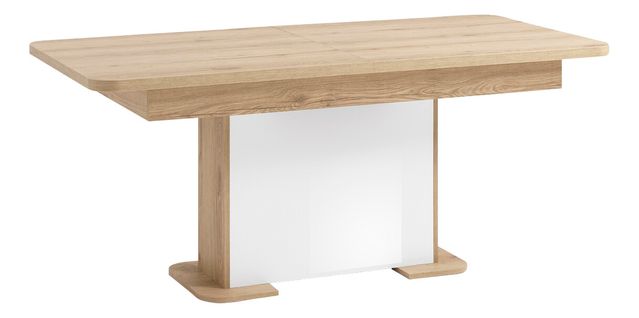 Table L.160/ 200 cm PALAZZO imitation chêne/ blanc