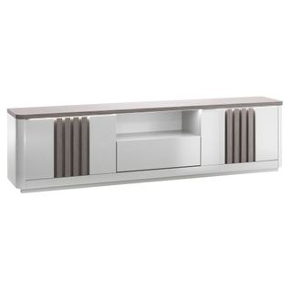 Meuble TV  L 210 PESARO Imitation chêne/gris