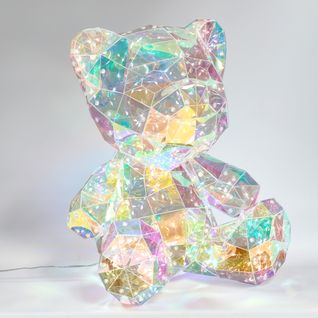 Grand Ours lumineux H. 40 cm - Transparent
