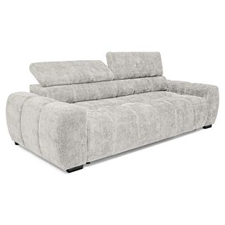 Canapé relax 3,5 places AUGUSTIN tissu blanc cassé