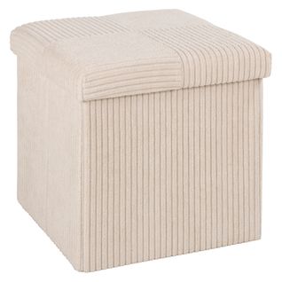 Pouf pliable H. 38 cm PAT Ecru