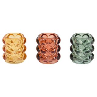 Photophore H. 9 cm MAIA Rouge, vert ou jaune