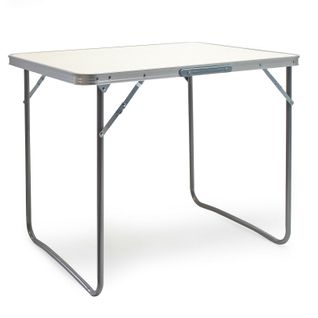 Table De Camping Pliante Aluminium Jardin Balcon Randonnée Rabattable 80 Cm Blanc 1