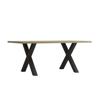 Table L.170 cm pieds en X BAXTER imitation chêne