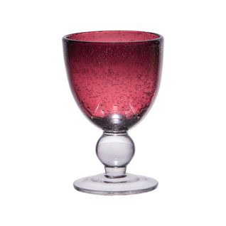 Verre à Pied 28 Cl Artisan Bullé Violet (lot De 6) En Verre