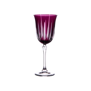 Coffret De 6 Verres à Pied Divina Violet 28 Cl En Verre Cristallin