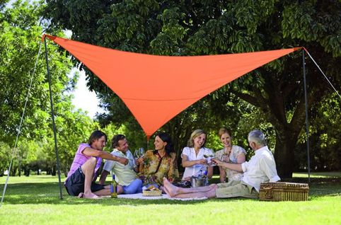 Pack Voile D'ombrage Triangulaire Camping Serenity 3,6m Terracota - Jardiline - Vk360 Terracotta
