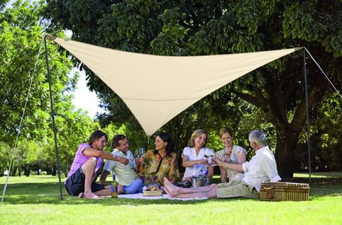 Pack Voile D'ombrage Triangulaire Camping Serenity 3,6m Sable - Jardiline - Vk360 Sable