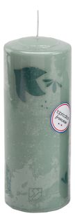 Bougie cylindrique H. 19.5 cm TENEBA Verte claire