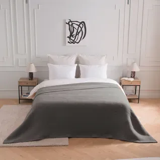 Couverture Morzine Plomb 240 X 300 Cm Gris Foncé