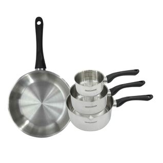 Set Poêle 28 Cm Et 3 Casseroles 12 16 Et 20 Cm En Inox Geneva