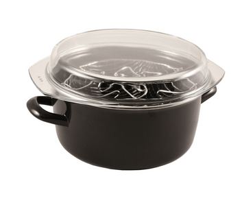 Friteuse émail Noir 20 Cm En Acier