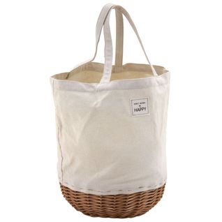 Sac Tissu Rond Fond Osier