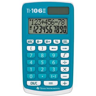 Calculatrice De Poche Ti-106 Ii — Solaire/batterie, Affichage 2 Lignes