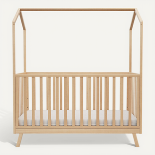 Lit Cabane Bébé évolutif En Bois Kasa Hêtre Verni 70 X 140 Cm