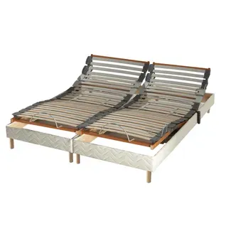 Lot 2 Lits Electriques Avec Reglage Fermete Niveau Lombaire 2x70x190