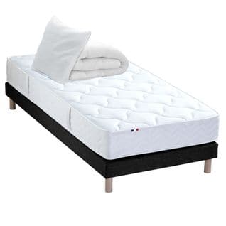 Pack Astre Matelas Ressorts + Sommier + Couette + Oreillers - 90 X 190 Cm