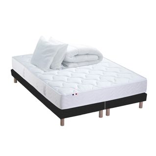Pack Astre Matelas Ressorts + Sommier + Couette + Oreillers - 2x80 X 200 Cm