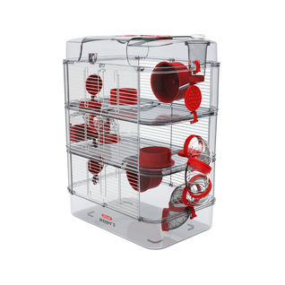 Cage Pour Petits Rongeurs Rody 3 Trio Rouge Grenadine
