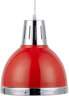 Suspension CYNTHIA chromé / rouge